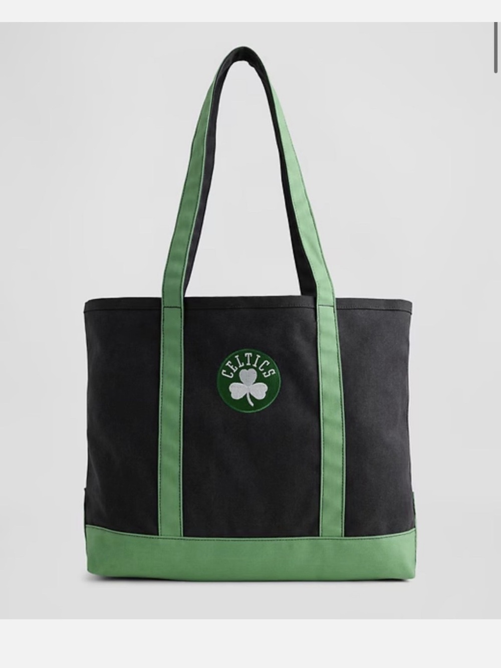 GAP Black and Green Celtics Canvas Tote Bag